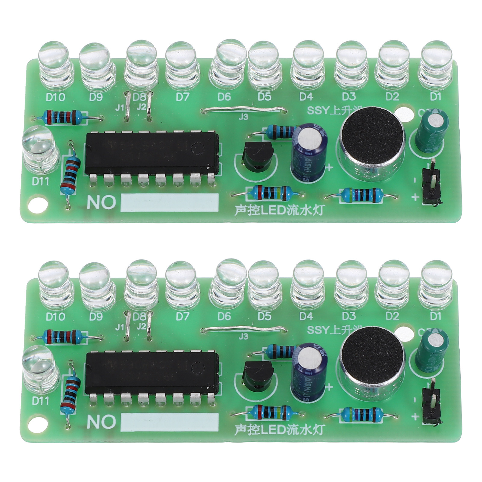 Diy Electronics Projects For Beginners - 2Set Sound Control LED Flow Light