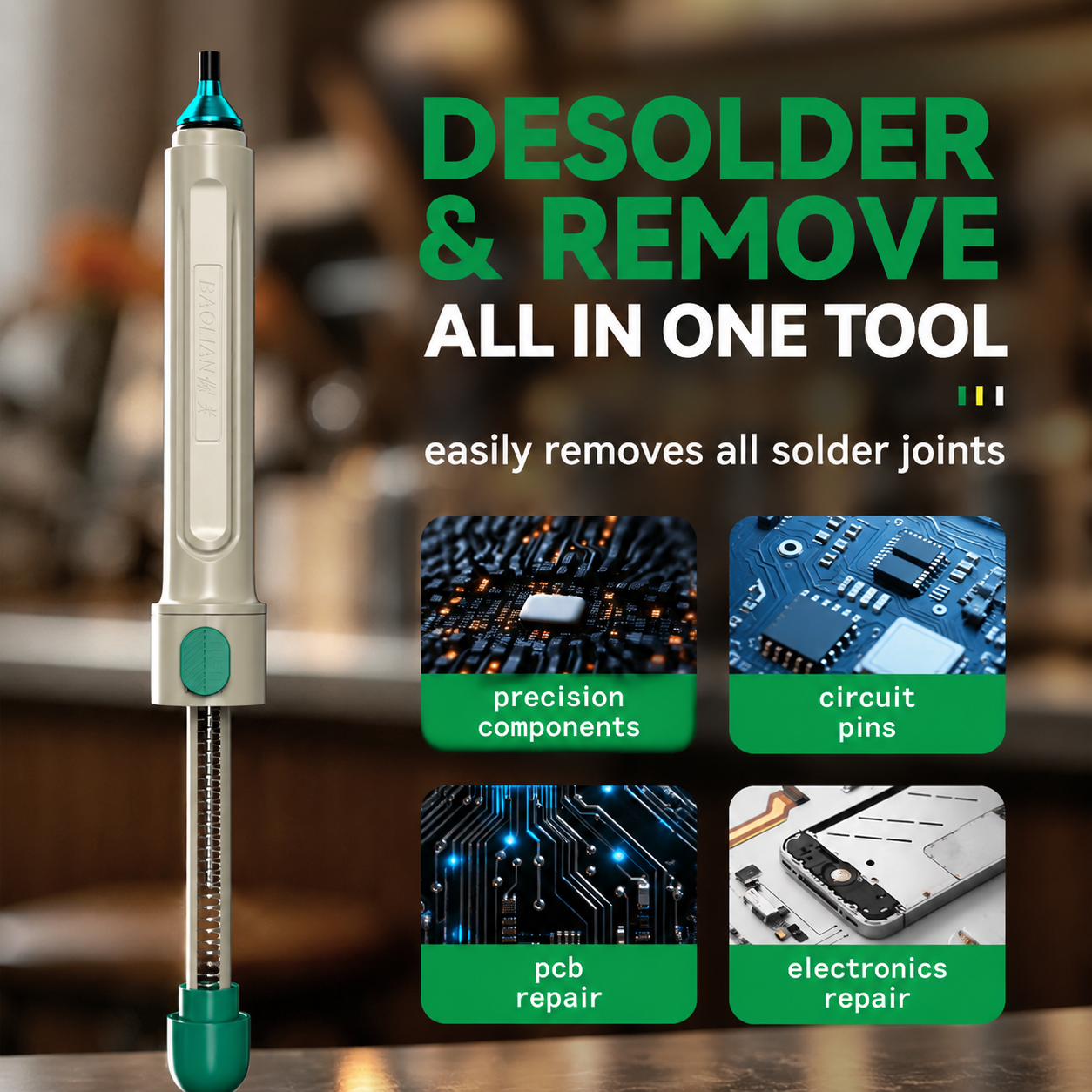 Desoldering Pump Solder - Powerful Desoldering Pump High Temperature Resistant