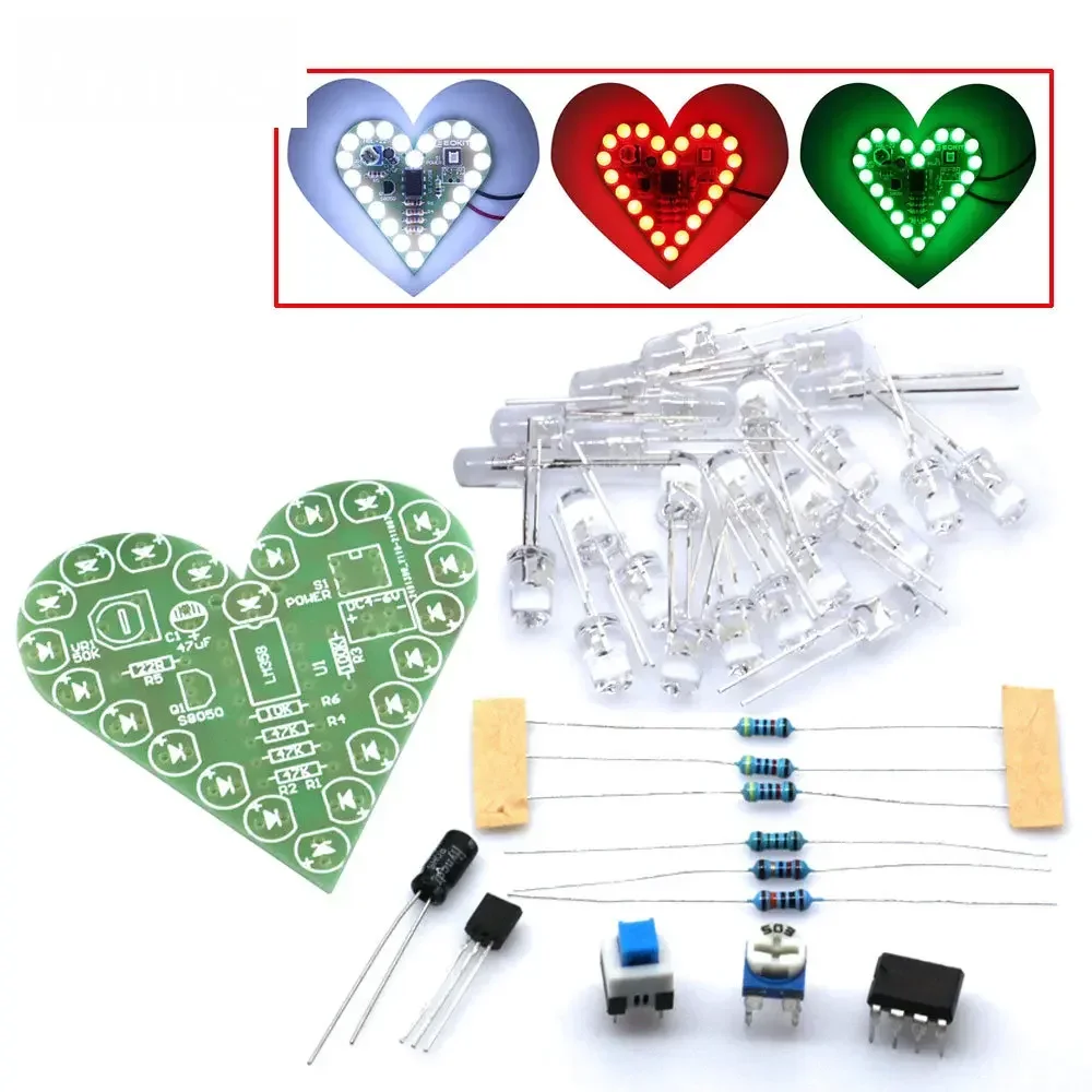 Diy Electronics Projects For Beginners - Programmable Heart Breathing Light Kit with
