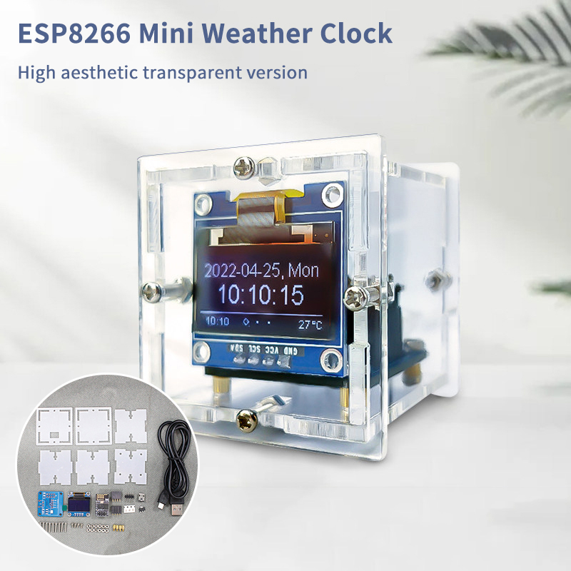 ESP8266 Mini Weather Clock Kit - Diy Electronics Project Kit reseña y precio