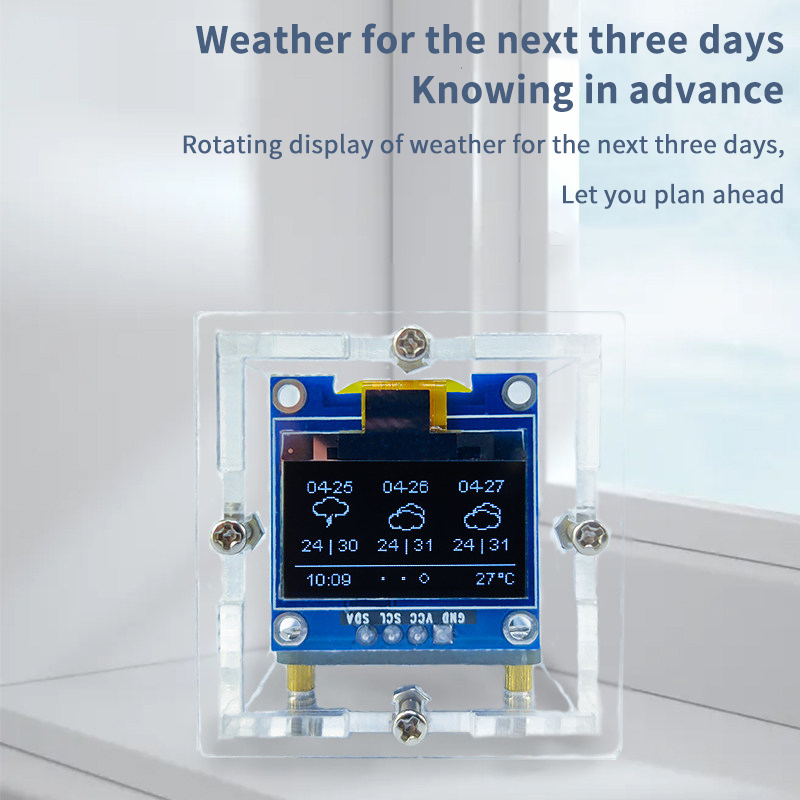 ESP8266 Mini Weather Clock Kit - Diy Electronics Project Kit reseña y precio