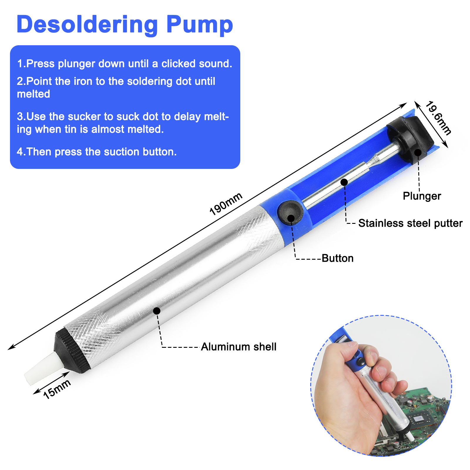 NEWACALOX Vacuum Desoldering P - Desoldering Pump Solder reseña y precio