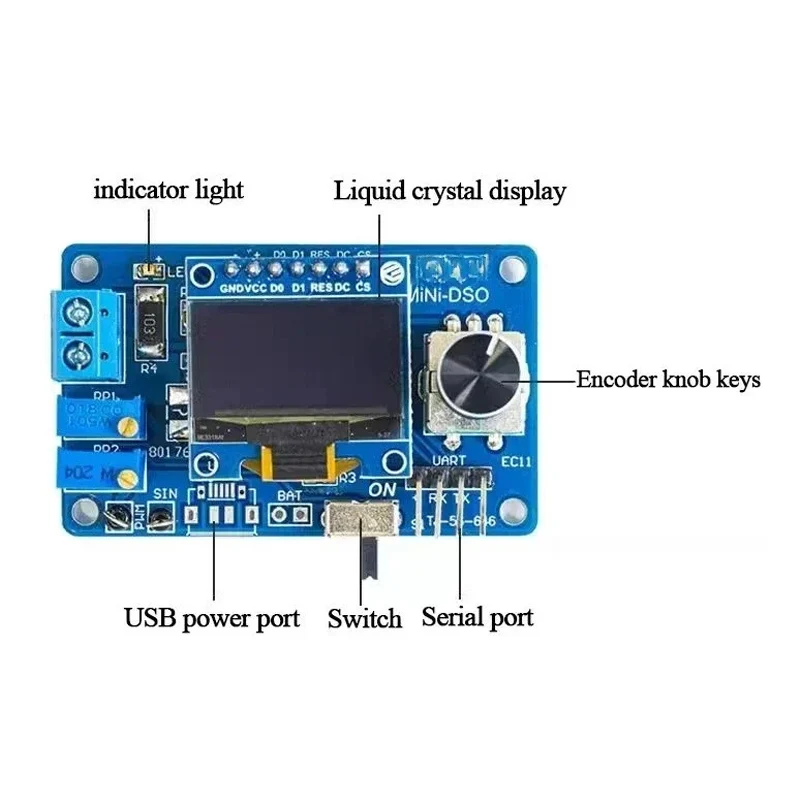 STC8K8A Microcontroller Kit DI - Oscilloscope Dso Mini reseña y precio