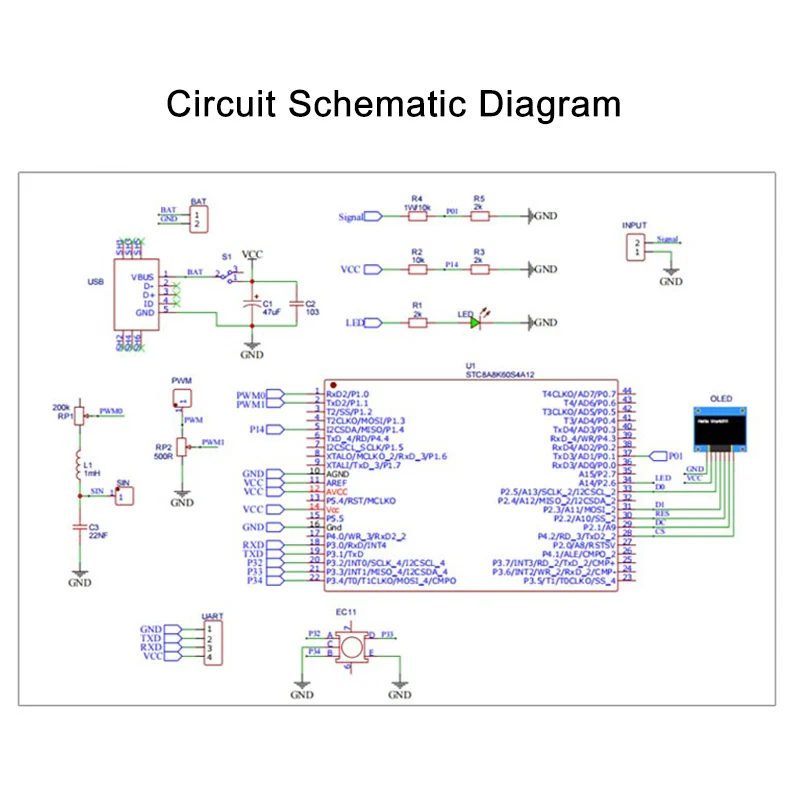 STC8K8A Microcontroller Kit DI - Oscilloscope Dso Mini reseña y precio