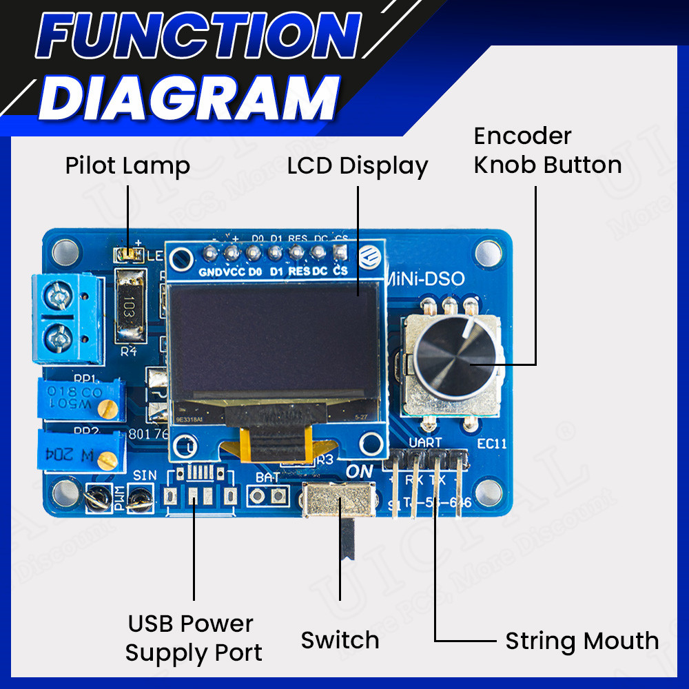 DIY Mini Digital Oscilloscope  - Oscilloscope Dso Mini reseña y precio