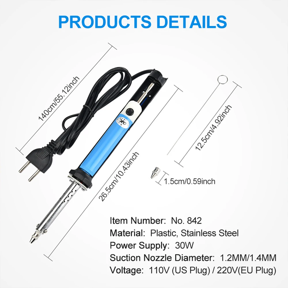 2 In1 Electric Tin Suction Suc - Desoldering Pump Solder reseña y precio