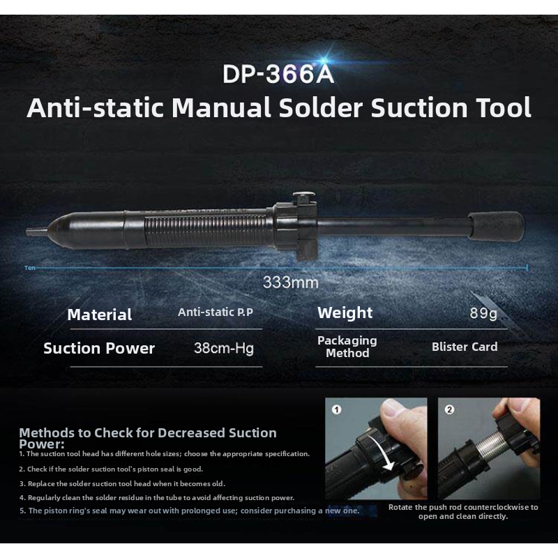 Baogong Powerful Solder Suctio - Desoldering Pump Solder reseña y precio
