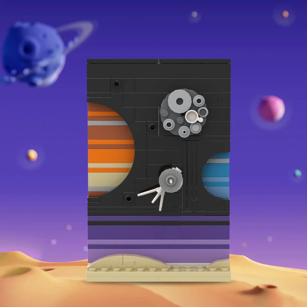 MOC Space Story Postcard Model - Diy Electronics Art reseña y precio