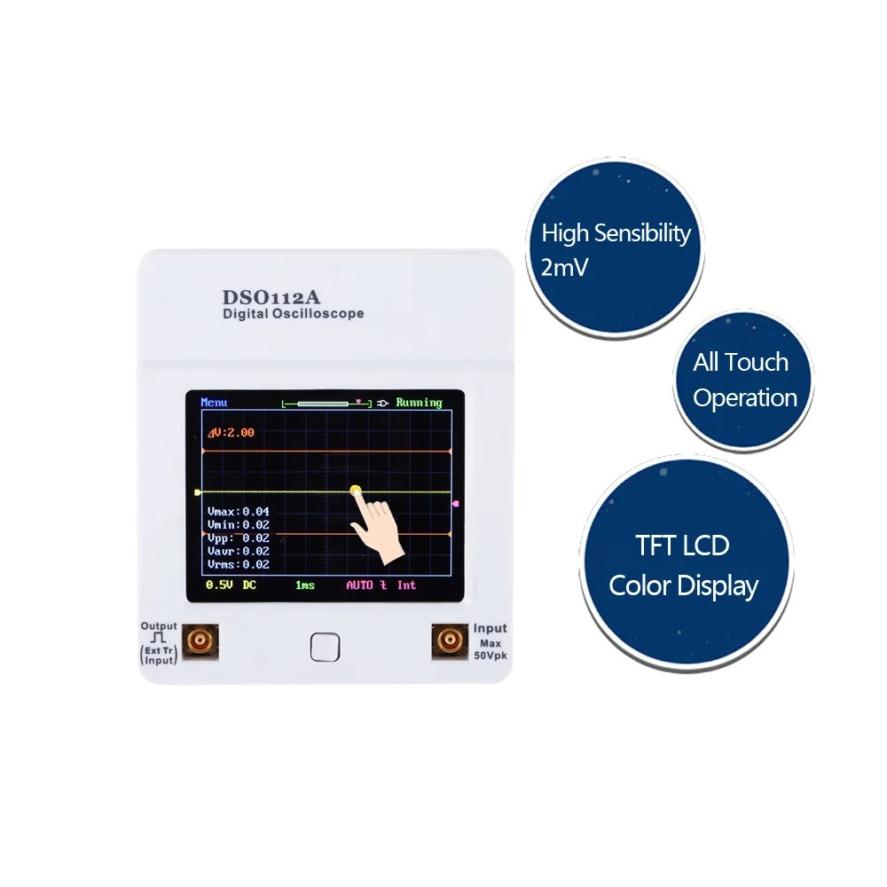 Osciloscopio DSO 112A TFT Touc - Oscilloscope Dso Mini reseña y precio