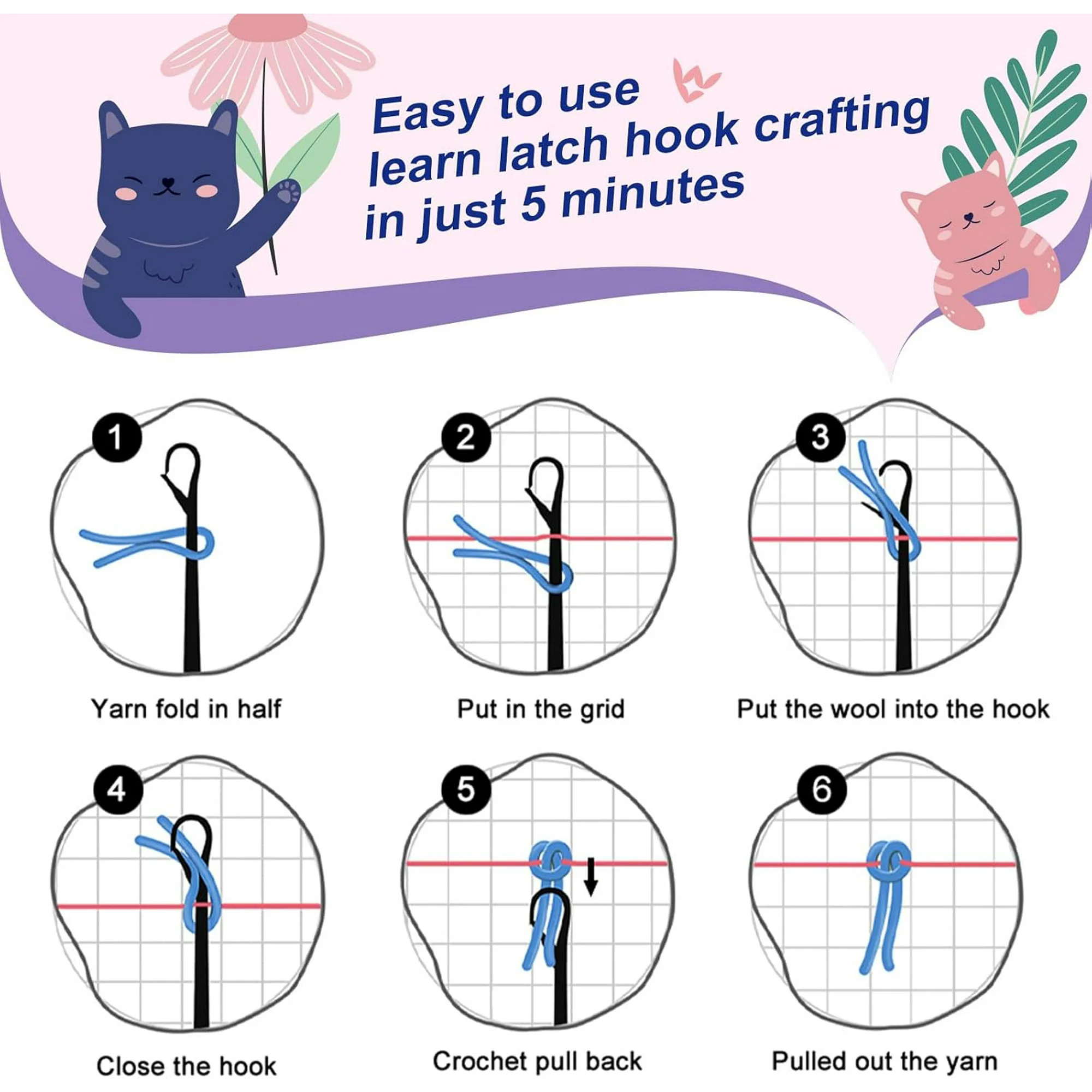 Animals Latch Hook Kits pillow - Diy Electronics Art reseña y precio