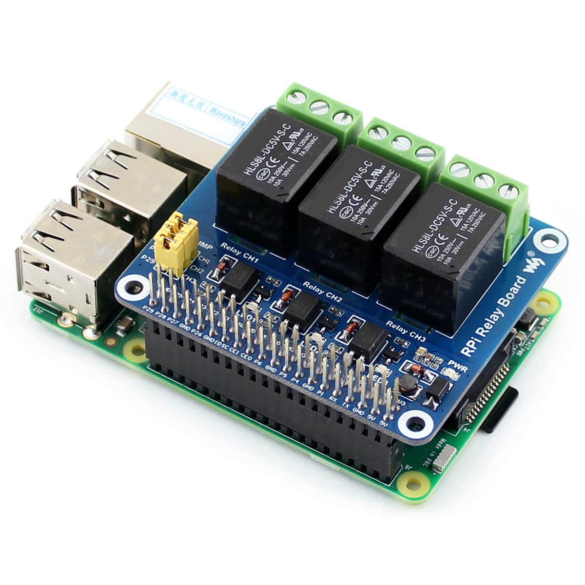 Waveshare 5V 3-Channel Relay M - Relay Module 5V reseña y precio