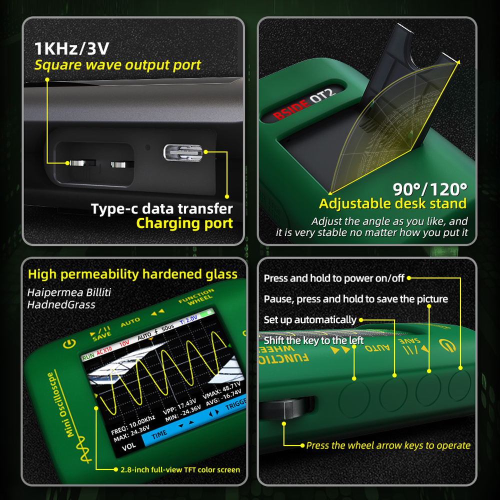 BSIDE Portable Oscilloscope 10 - Oscilloscope Dso Mini reseña y precio