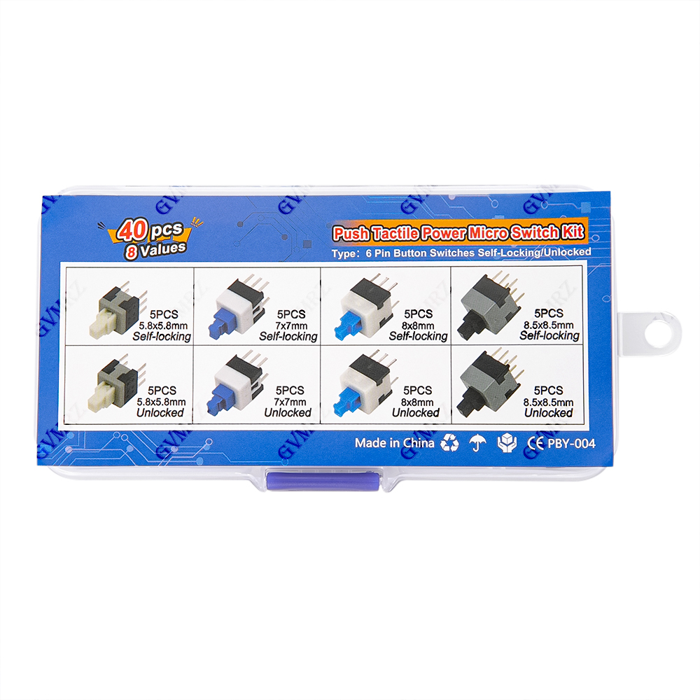 40PCS 8Values Push Tactile Mic - Diy Electronics Project Kit reseña y precio