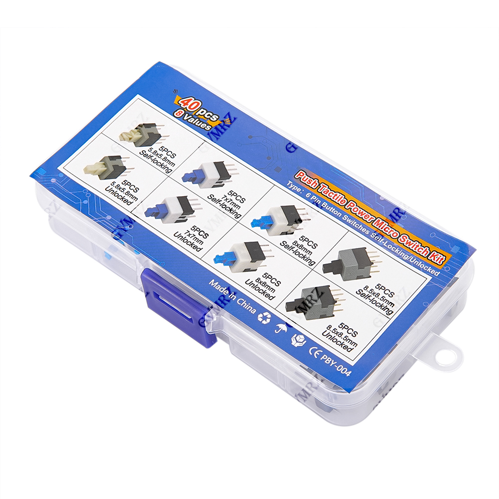 40PCS 8Values Push Tactile Mic - Diy Electronics Project Kit reseña y precio