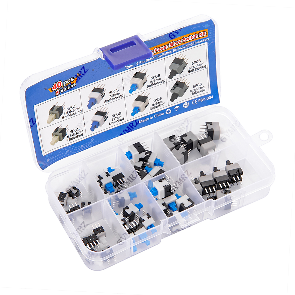 40PCS 8Values Push Tactile Mic - Diy Electronics Project Kit reseña y precio