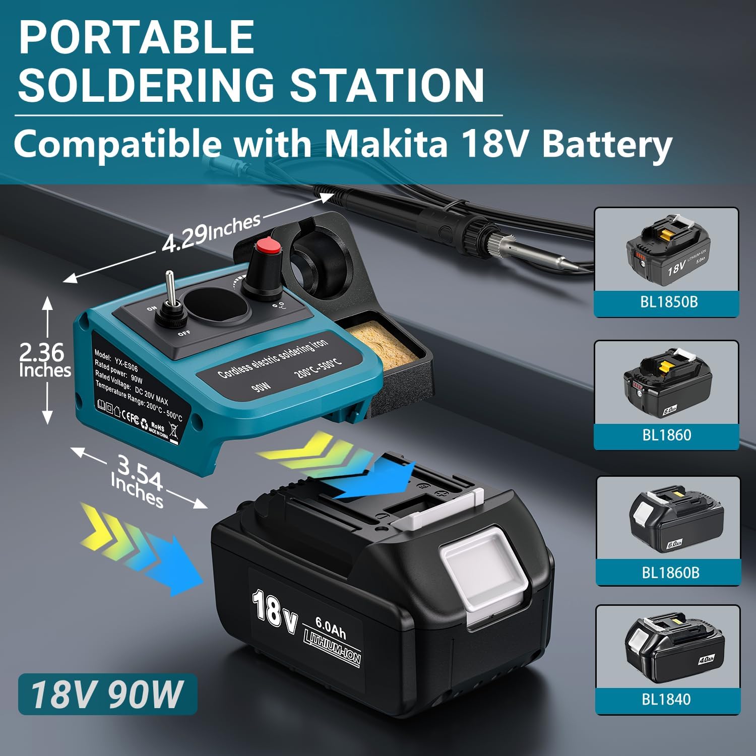 90W LED Digital Cordless Solde - Diy Elektronik reseña y precio