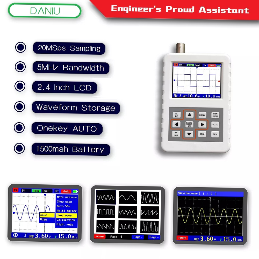 USB Handheld Mini Portable 5M  - Oscilloscope Dso Mini reseña y precio