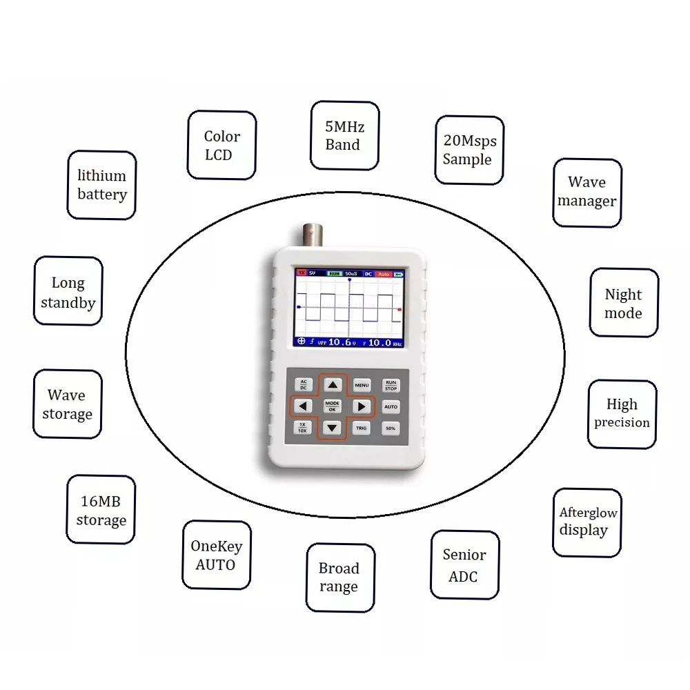 USB Handheld Mini Portable 5M  - Oscilloscope Dso Mini reseña y precio