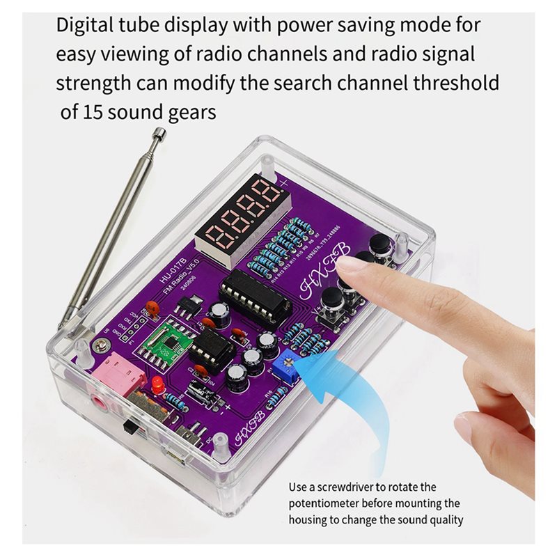 B49C 2X New HU-017B DIY FM Rad - Diy Electronics Project Kit reseña y precio