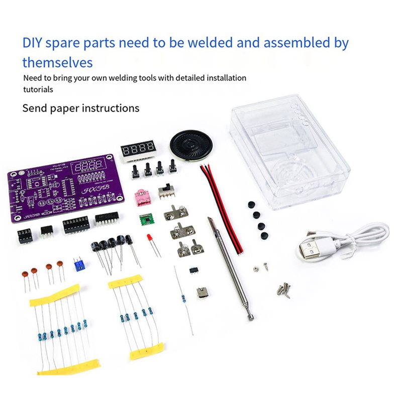 B49C 2X New HU-017B DIY FM Rad - Diy Electronics Project Kit reseña y precio