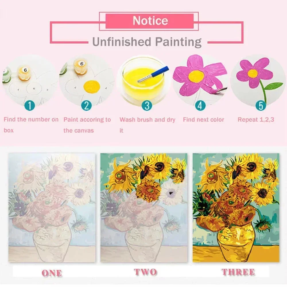 Oil Painting By Numbers Kits W - Diy Elektronik reseña y precio