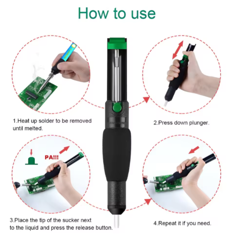 Powerful Desoldering Pump Suct - Desoldering Pump Solder reseña y precio