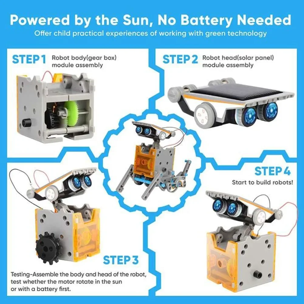 13 in 1 Solar Powered Robot Sc - Diy Elektronik reseña y precio