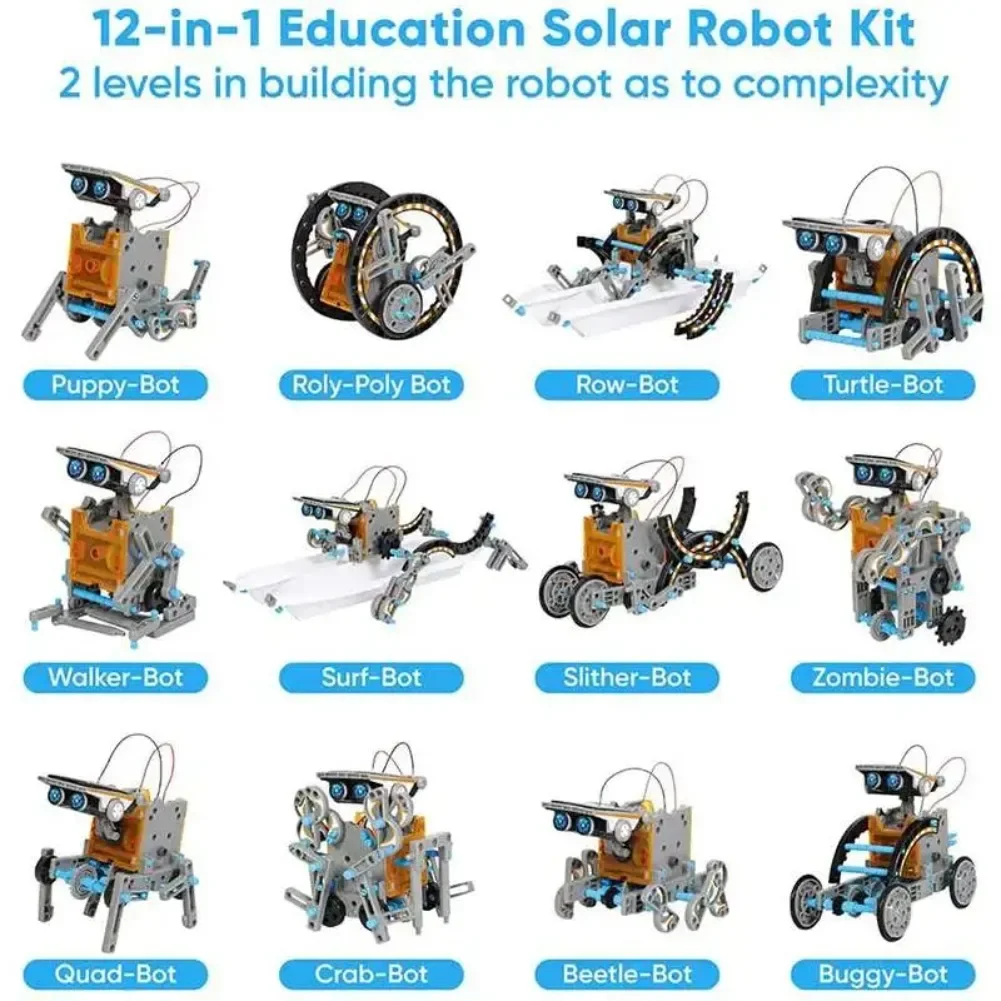 13 in 1 Solar Powered Robot Sc - Diy Elektronik reseña y precio